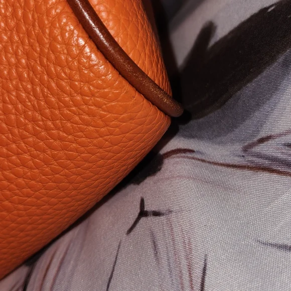 Dooney & Bourke Orange Leather Crossbody Or Satchel Handbag - Picture 6 of 7